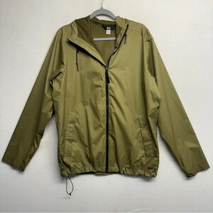 REI Avocado Green Windbreaker Jacket Hood Men’s M